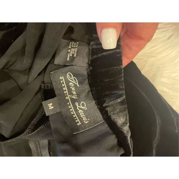 Terry Lewis Vintage velour silk (18) women’s medium black tailored lounge set - Picture 3 of 7